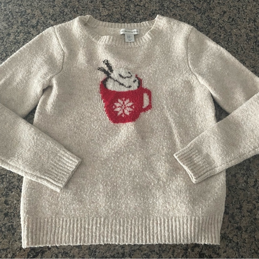 cupcakes & cashmere Cream Sweater with Red Mug Design